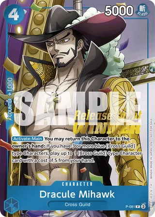 Dracule Mihawk (OP11 Release Event Winner) #P-081-op11-release-event-winner · One Piece Promotion Cards One Piece card
