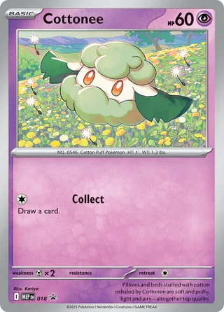 Cottonee #018 · MEP Black Star Promos Pokémon card