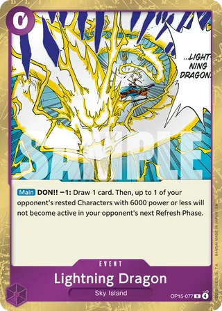 Lightning Dragon #OP15-077 · Adventure on Kami's Island One Piece card
