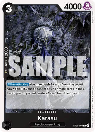 Karasu #ST35-003 · ST-35: Starter Deck 35 RED/BLACK Sabo One Piece card