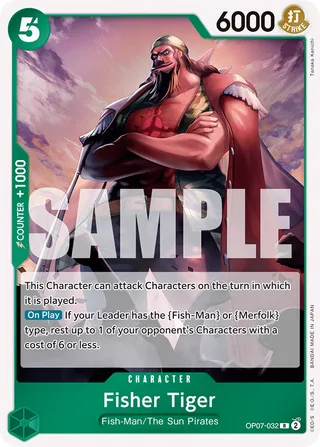 Fisher Tiger #OP07-032 · 500 Years in the Future One Piece card