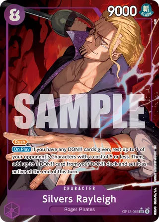 Silvers Rayleigh (Alternate Art) #OP13-066-alternate-art · Carrying On His Will One Piece card