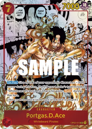 Portgas.D.Ace (Parallel) (Manga) (Alternate Art) #OP02-013-parallel-manga-alternate-art · Paramount War One Piece card