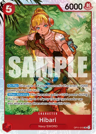 Hibari #OP11-010 · A Fist of Divine Speed One Piece card