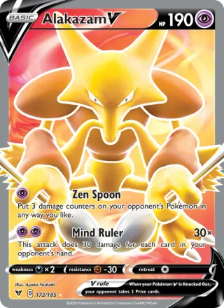 Alakazam V #172 · Vivid Voltage Pokémon card
