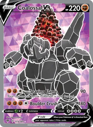 Coalossal V #173 · Vivid Voltage Pokémon card