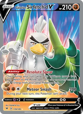 Galarian Sirfetch'd V #174 · Vivid Voltage Pokémon card