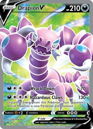Drapion V #175 · Vivid Voltage Pokémon card