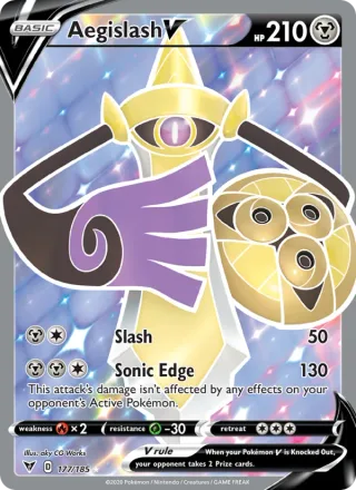 Aegislash V #177 · Vivid Voltage Pokémon card