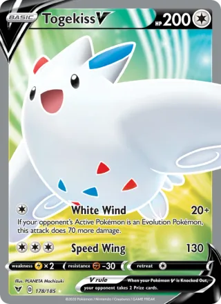 Togekiss V #178 · Vivid Voltage Pokémon card
