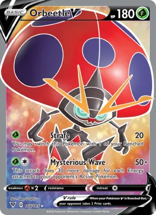 Orbeetle V #166 · Vivid Voltage Pokémon card