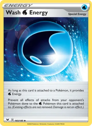 Wash Water Energy #165 · Vivid Voltage Pokémon card