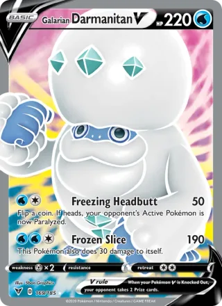 Galarian Darmanitan V #169 · Vivid Voltage Pokémon card