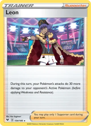 Leon #154 · Vivid Voltage Pokémon card