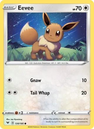 Eevee #130 · Vivid Voltage Pokémon card