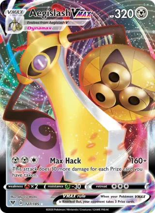 Aegislash VMAX #127 · Vivid Voltage Pokémon card
