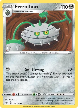 Ferrothorn #124 · Vivid Voltage Pokémon card