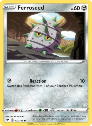 Ferroseed #123 · Vivid Voltage Pokémon card