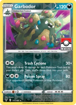 Garbodor #111 · Vivid Voltage Pokémon card