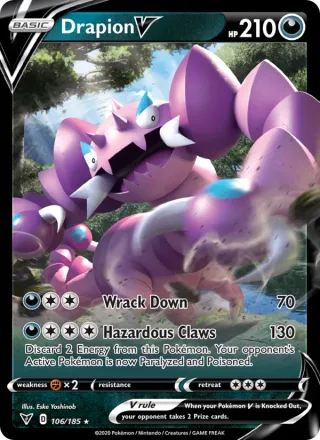 Drapion V #106 · Vivid Voltage Pokémon card