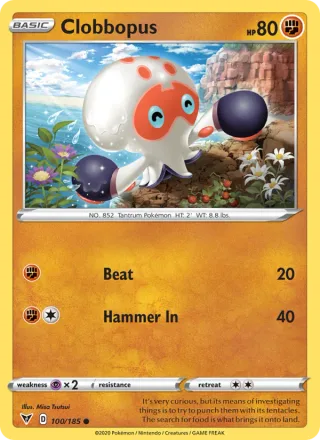 Clobbopus #100 · Vivid Voltage Pokémon card