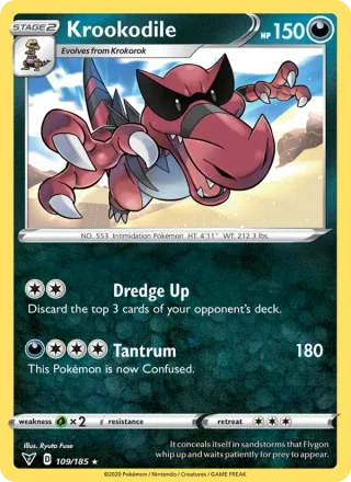 Krookodile #109 · Vivid Voltage Pokémon card