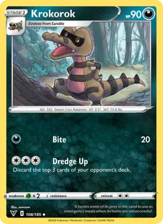 Krokorok #108 · Vivid Voltage Pokémon card