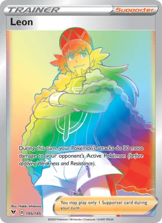 Leon #195 · Vivid Voltage Pokémon card
