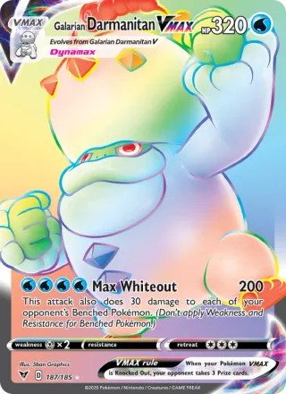 Galarian Darmanitan VMAX #187 · Vivid Voltage Pokémon card