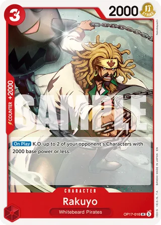 Rakuyo #OP17-016 · The World's Strongest Warriors One Piece card