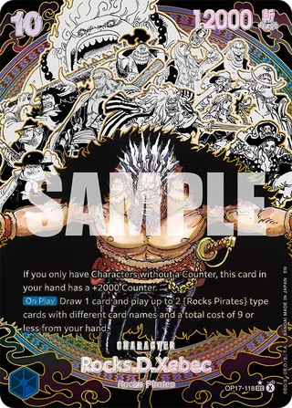 Rocks.D.Xebec (Super Alternate Art) #OP17-118-super-alternate-art · The World's Strongest Warriors One Piece card