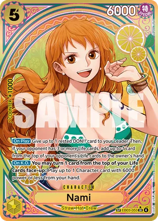 Nami (SP) #EB03-053-sp · Extra Booster: One Piece Heroines Edition One Piece card