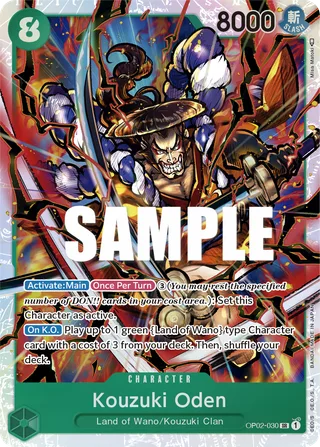 Kouzuki Oden #OP02-030 · Paramount War One Piece card