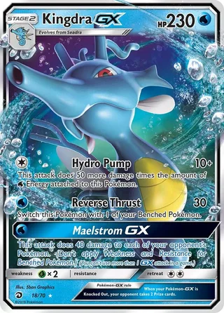 Kingdra GX #18 · Dragon Majesty Pokémon card