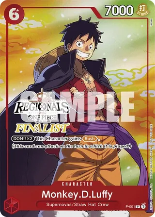 Monkey.D.Luffy (Online Regional 2024 Vol. 2) [Finalist] #P-001-online-regional-2024-vol-2-finalist · One Piece Promotion Cards One Piece card
