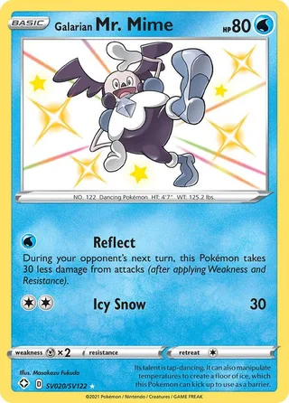 Galarian Mr. Mime #SV020 · Shining Fates Shiny Vault Pokémon card