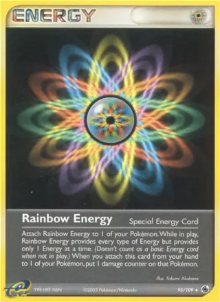 Rainbow Energy #95 · Ruby & Sapphire Pokémon card
