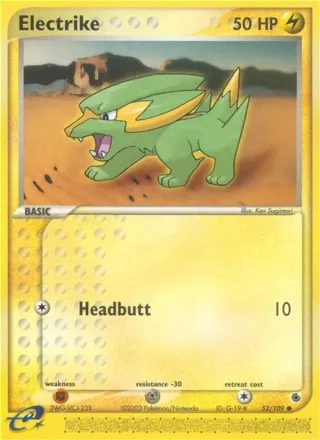 Electrike #52 · Ruby & Sapphire Pokémon card