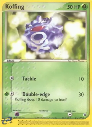 Koffing #54 · Ruby & Sapphire Pokémon card