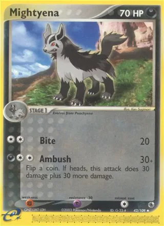 Mightyena #42 · Ruby & Sapphire Pokémon card