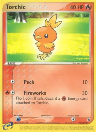 Torchic #73 · Ruby & Sapphire Pokémon card