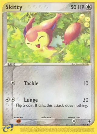 Skitty #71 · Ruby & Sapphire Pokémon card