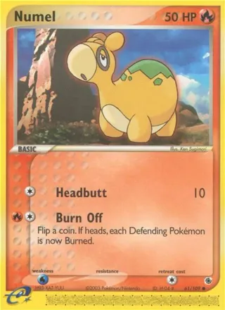 Numel #61 · Ruby & Sapphire Pokémon card