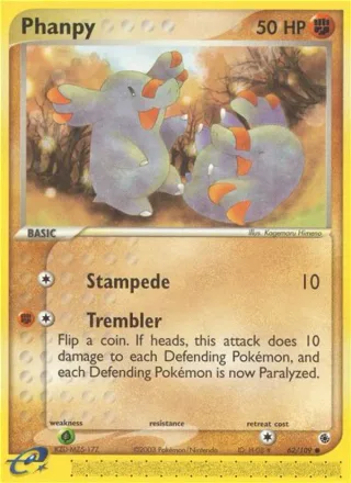 Phanpy #62 · Ruby & Sapphire Pokémon card