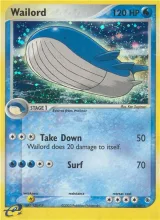 Wailord · Ruby & Sapphire Pokémon card