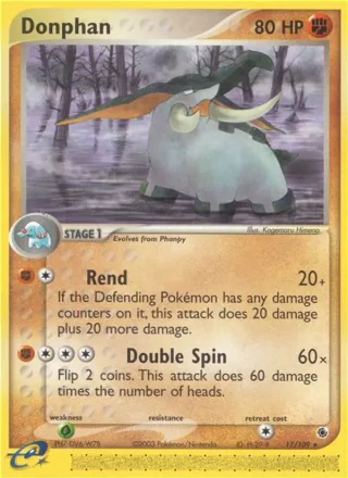 Donphan #17 · Ruby & Sapphire Pokémon card
