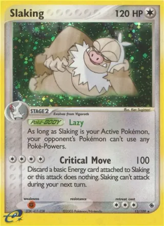 Slaking #12 · Ruby & Sapphire Pokémon card