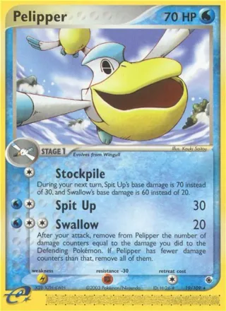 Pelipper #19 · Ruby & Sapphire Pokémon card