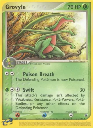 Grovyle #31 · Ruby & Sapphire Pokémon card