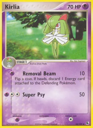 Kirlia #34 · Ruby & Sapphire Pokémon card